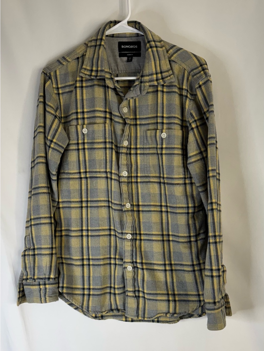 Bonobos Gray and Black Tailored Fit Shirt - Medium - Picture 2 of 7